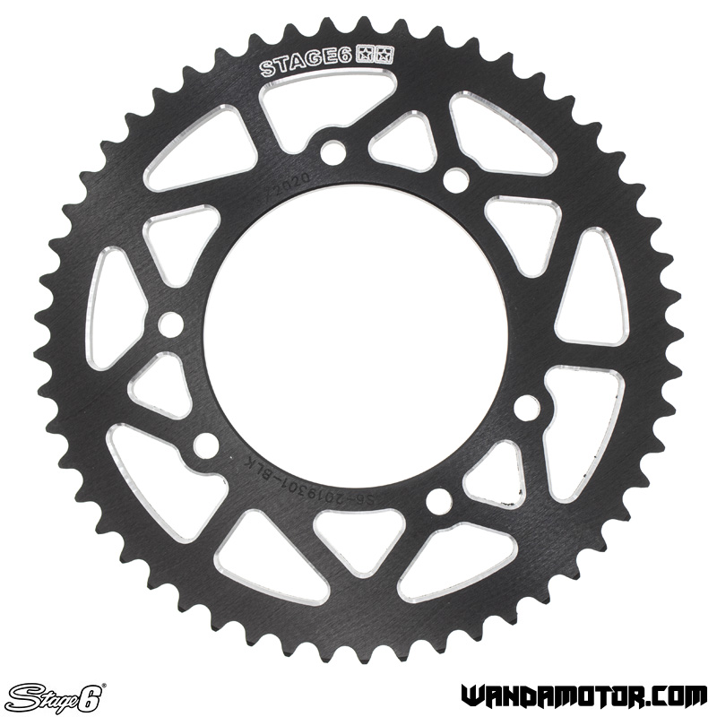 Rear sprocket Stage6 Derbi Senda DRD 53t black